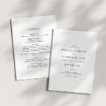 Clásico Minimalista Todo En Una Invitación De Boda<br><div class="desc">Esta clásica invitación minimalista en una sola boda es ideal para una boda simple y elegante. La tipografía vintage en blanco y negro le da un toque formal elegante. Manténgalo como está,  o elige personalizarlo con obras de arte o gráficos de su elección.</div>