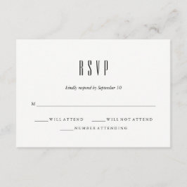 Clásico moderno | Black and White Wedding RSVP