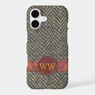 Clásico Monograma de Cuero Tweed en Herringbone Vi
