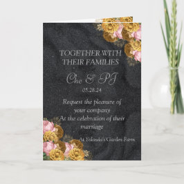 Clásico Negro Elegante Invitación a la Boda