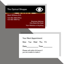 Clásico Ophthalmólogo Cita Tarjetas de visita