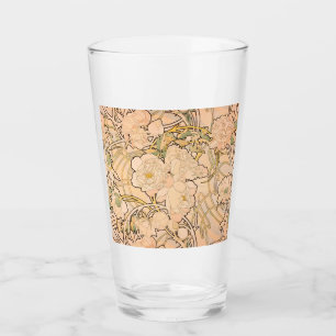 Clásico patrón de jardín de peonías Art Nouveau de