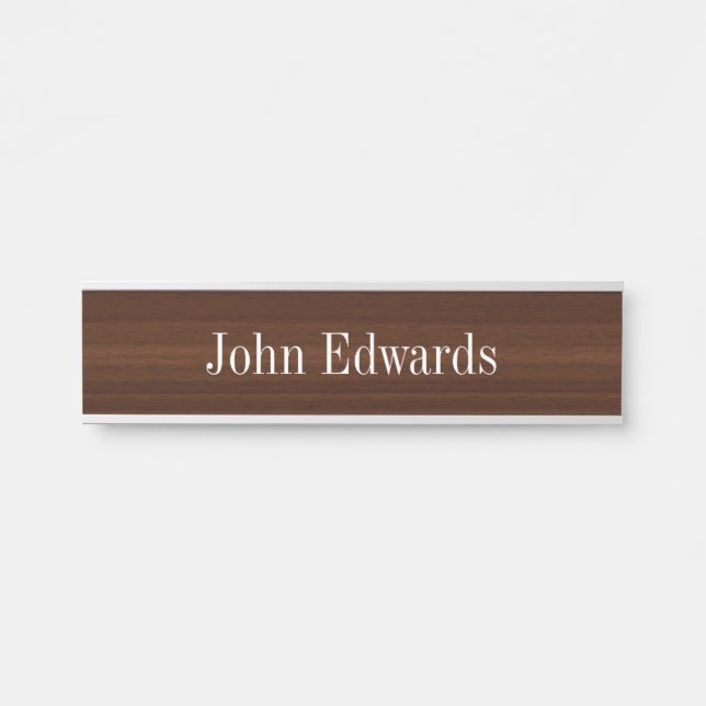 Clásico Patrón de madera oscura Placas Rótulos de  (Anverso)