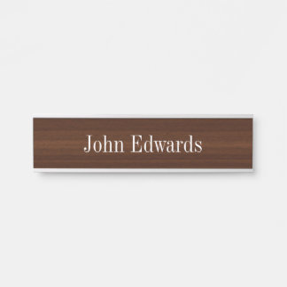 Clásico Patrón de madera oscura Placas Rótulos de