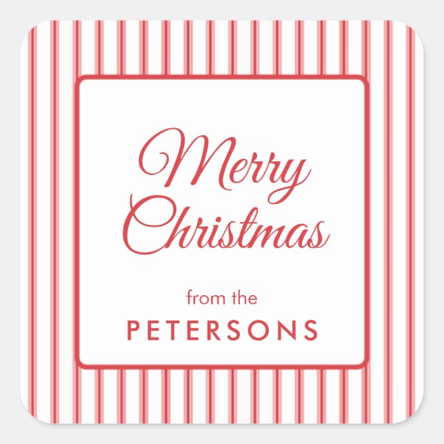 Clásico Pegatina de la Plaza de la Navidad de Feli (Anverso)