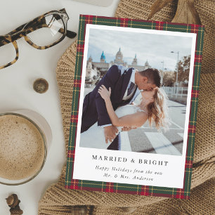 Clásico Plaid de Navidad Casados y Brillantes Foto