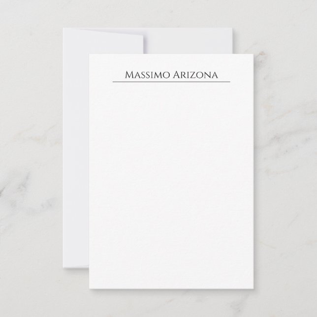 Clásico Plano Elegante Negro y Blanco Minimalista (Anverso)