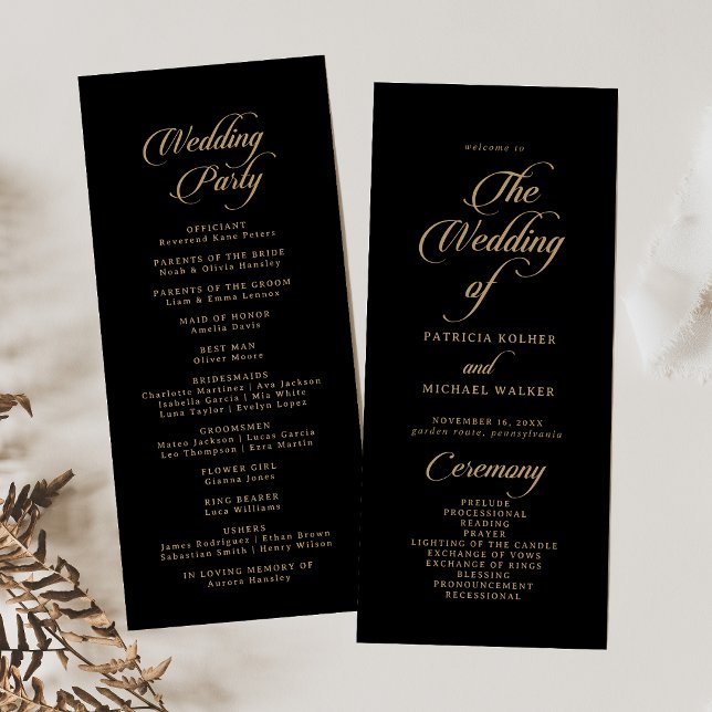 Clásico programa de boda de té de longitud negro y (Subido por el creador)