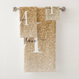 Clásico Purpurina de oro moderno Monograma Guión G