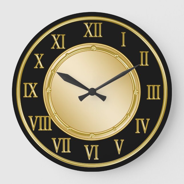 Clásico reloj de pared de cocina romana numeral (Anverso)