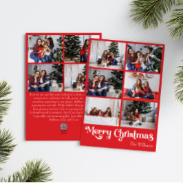 Clásico rojo Feliz Navidad vertical Diez Foto