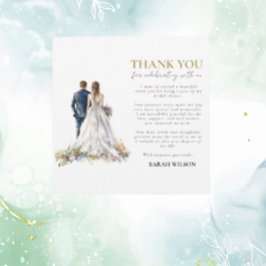 Clásico Rústico Boho Floral Agradecimiento