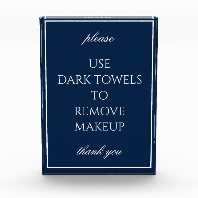 Clásico sencillo bloque de toallas de baño azul (Anverso)