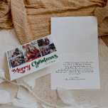 Clásico Simple Feliz Navidad Doblado Cinco Fotogra<br><div class="desc">Celebre la temporada con esta única y clásica tarjeta de vacaciones plegada de Feliz Navidad con cinco fotos con un toque de encanto vintage. El diseño minimalista muestra una elegante paleta de colores rojo y verde que evoca el espíritu acogedor del invierno. Su atractivo moderno y divertido, junto con la...</div>