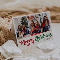 Clásico Simple Feliz Navidad Doblado Tres Foto