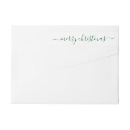 Clásico Simple Moderno Guión Verde de Feliz Navida