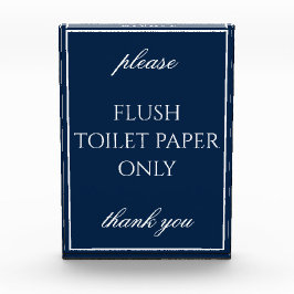 Clásico Simple Oscuro Baño Azul Bloque séptico