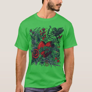Clásico Tattoo Love: Diseño de Corazón y Camiseta