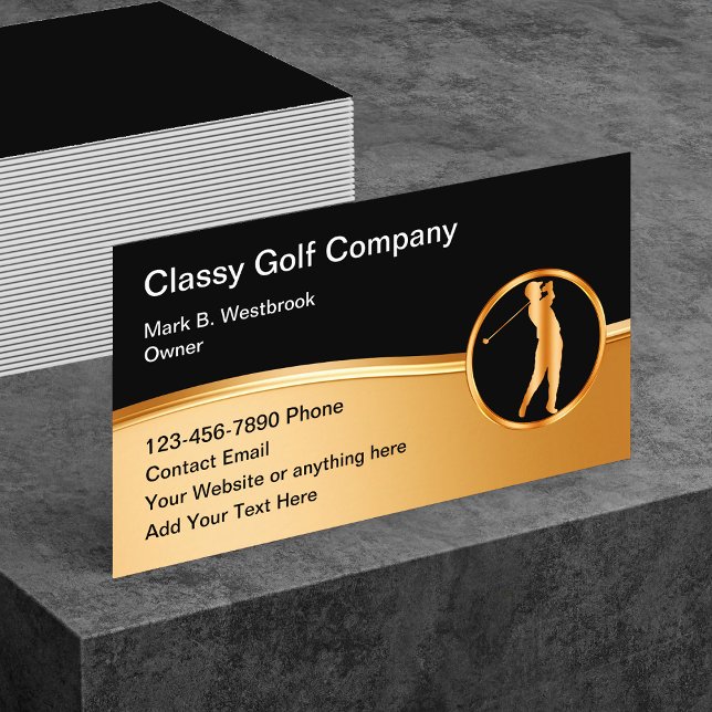 Clásico Tema del golf Tarjetas de visita modernas (Subido por el creador)
