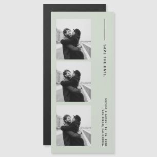 Clásico tira de fotos de boda magnético Save The D