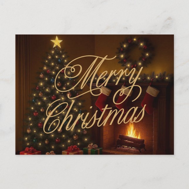 Clásico, tradicional Feliz Navidad (Anverso)