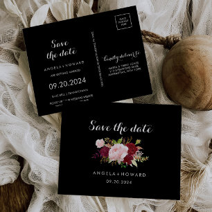 Clásico Tropical Black Burgundy Salven la tarjeta