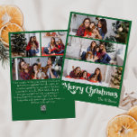 Clásico Verde Feliz Navidad Vertical 6 Foto<br><div class="desc">Celebre la temporada con esta exclusiva tarjeta de vacaciones de 6 fotos con un toque de encanto vintage. El diseño minimalista muestra una elegante paleta de colores verde y blanco que evoca el espíritu acogedor del invierno. Su atractivo moderno y divertido, junto con la redacción tradicional, crea un equilibrio perfecto...</div>