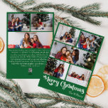 Clásico Verde Feliz Navidad Vertical 8 Foto<br><div class="desc">Celebre la temporada con esta exclusiva tarjeta de vacaciones de 8 fotos con un toque de encanto vintage. El diseño minimalista muestra una elegante paleta de colores verde y blanco que evoca el espíritu acogedor del invierno. Su atractivo moderno y divertido, junto con la redacción tradicional, crea un equilibrio perfecto...</div>