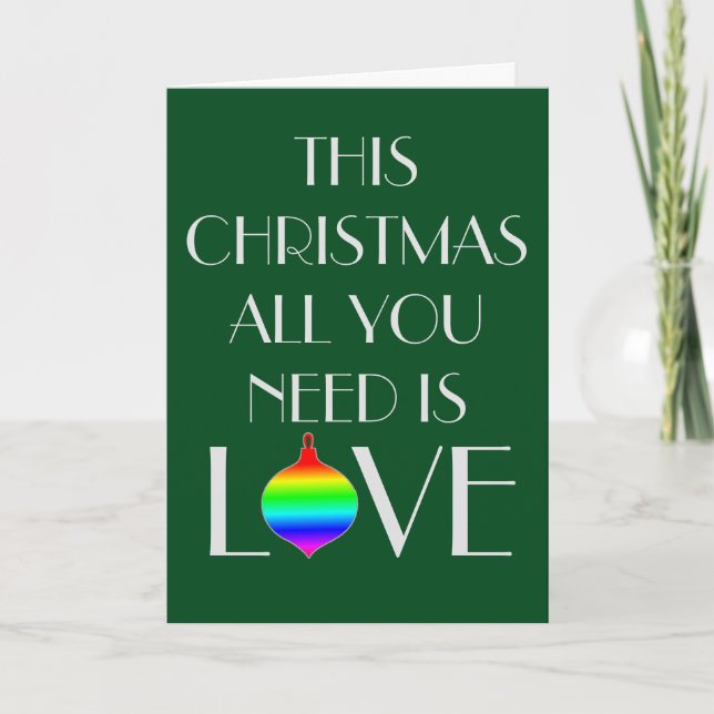 Clásico y Elegante Navidad Orientada a Gays (Anverso)