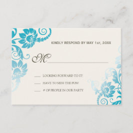 Clásicos Ombre de bodas Verde azuladas RSVP