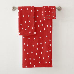 Clásicos puntos de polka rojo y blanco