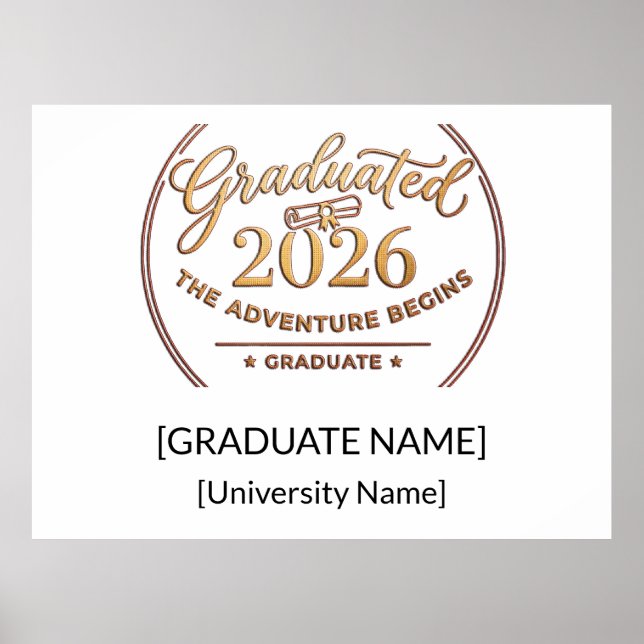 Class of 2026 Adventure Graduate Poster / Póster (Frente)