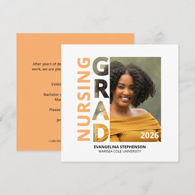 Class of 2026 BSN Nursing Graduate Announcement (Anverso / Reverso)