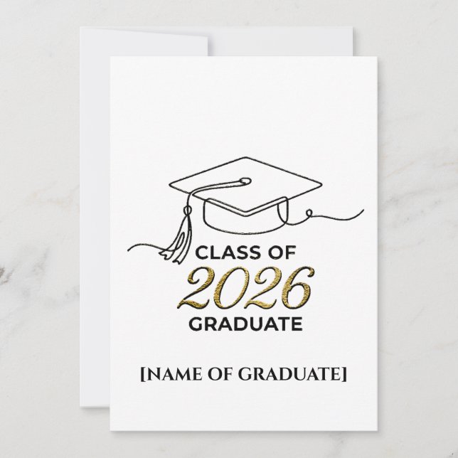 Class of 2026 Graduate / Anuncio de Graduación  (Anverso)
