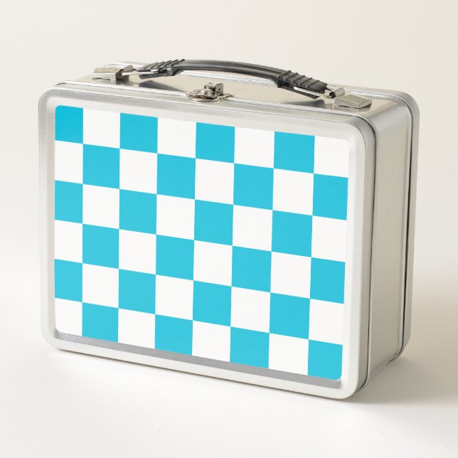 Classic aqua blue checkerboard (Anverso)