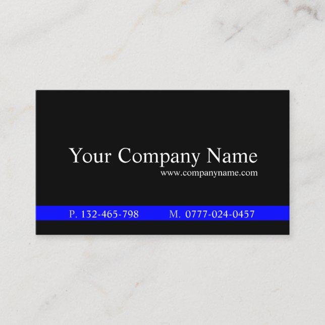 Classic Blue Black Professional - Tarjeta de visit (Anverso)