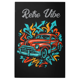 Classic Car Graffiti Poster