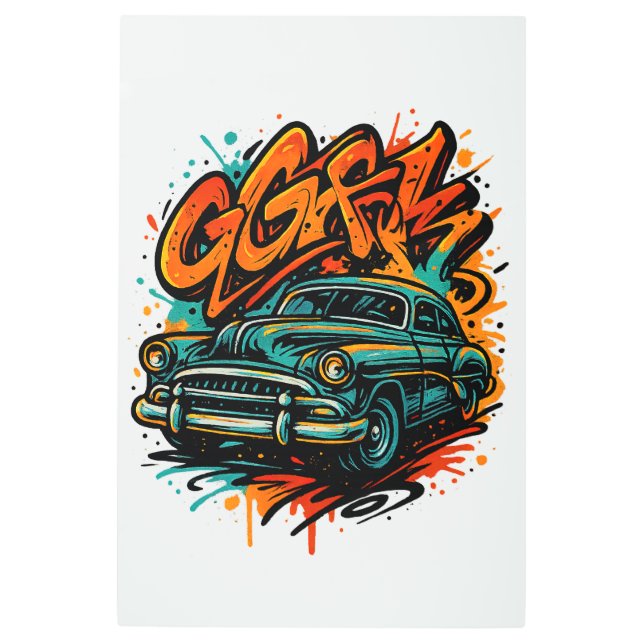 Classic Car Graffiti Poster (Anverso)