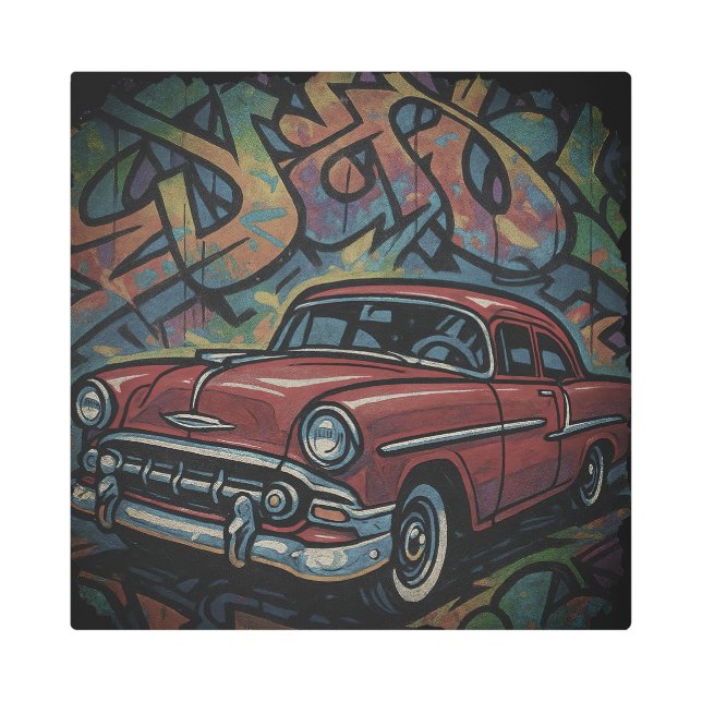 Classic Car Graffiti Poster (Anverso)