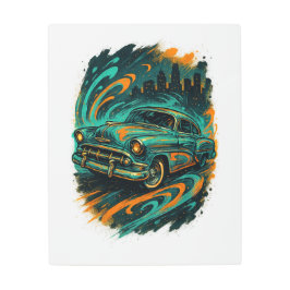 Classic Car Graffiti Poster