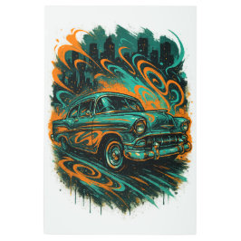 Classic Car Graffiti Poster