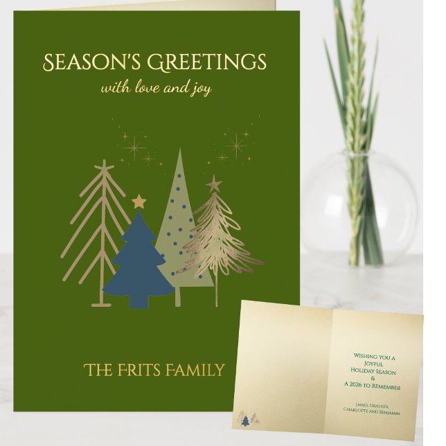 Classic Christmas Tree Seasons Greetings Gold (Subido por el creador)