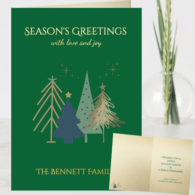 Classic Christmas Tree Seasons Greetings Gold  (Subido por el creador)