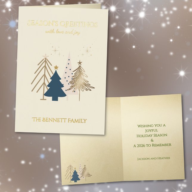 Classic Christmas Tree Seasons Greetings Gold  (Subido por el creador)