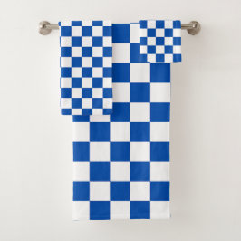 Classic cobalt blue checkerboard