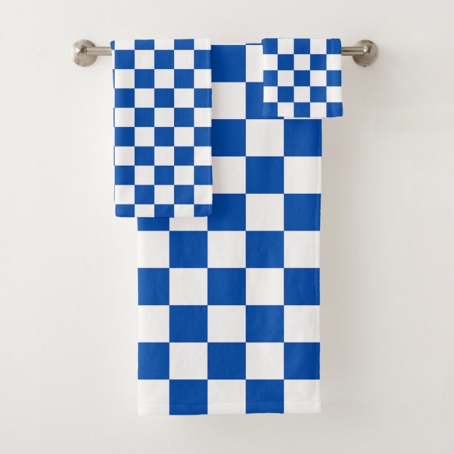 Classic cobalt blue checkerboard (In situ)
