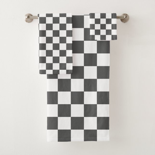Classic dark grey checkerboard (In situ)