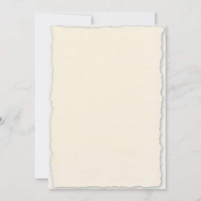 Classic Faux-Deckle Edge Wedding Invite Template (Anverso)