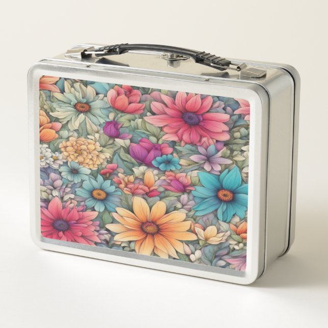 Classic Floral #44 - Lunchbox Metalizado (Reverso)