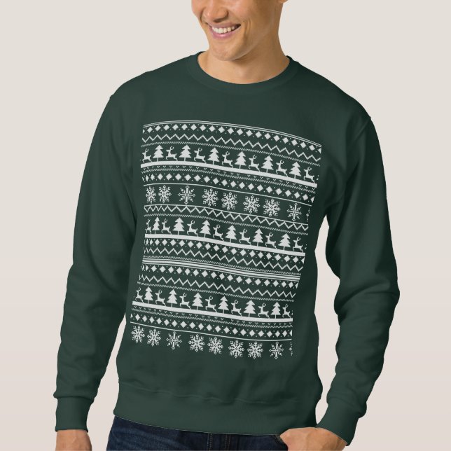 Classic Holiday Christmas Sweater Pattern (Anverso)